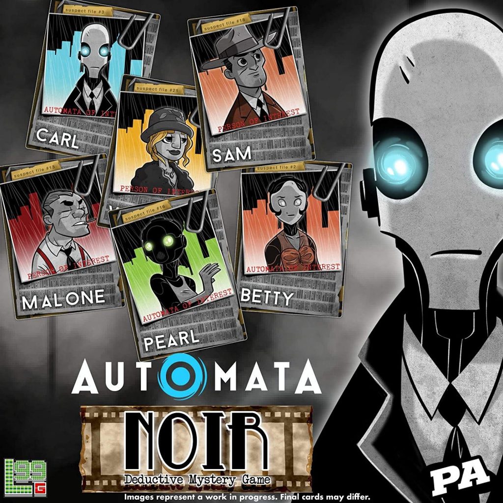 The box art of the Automata Noir card game